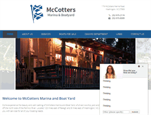 Tablet Screenshot of mccottersmarina.com